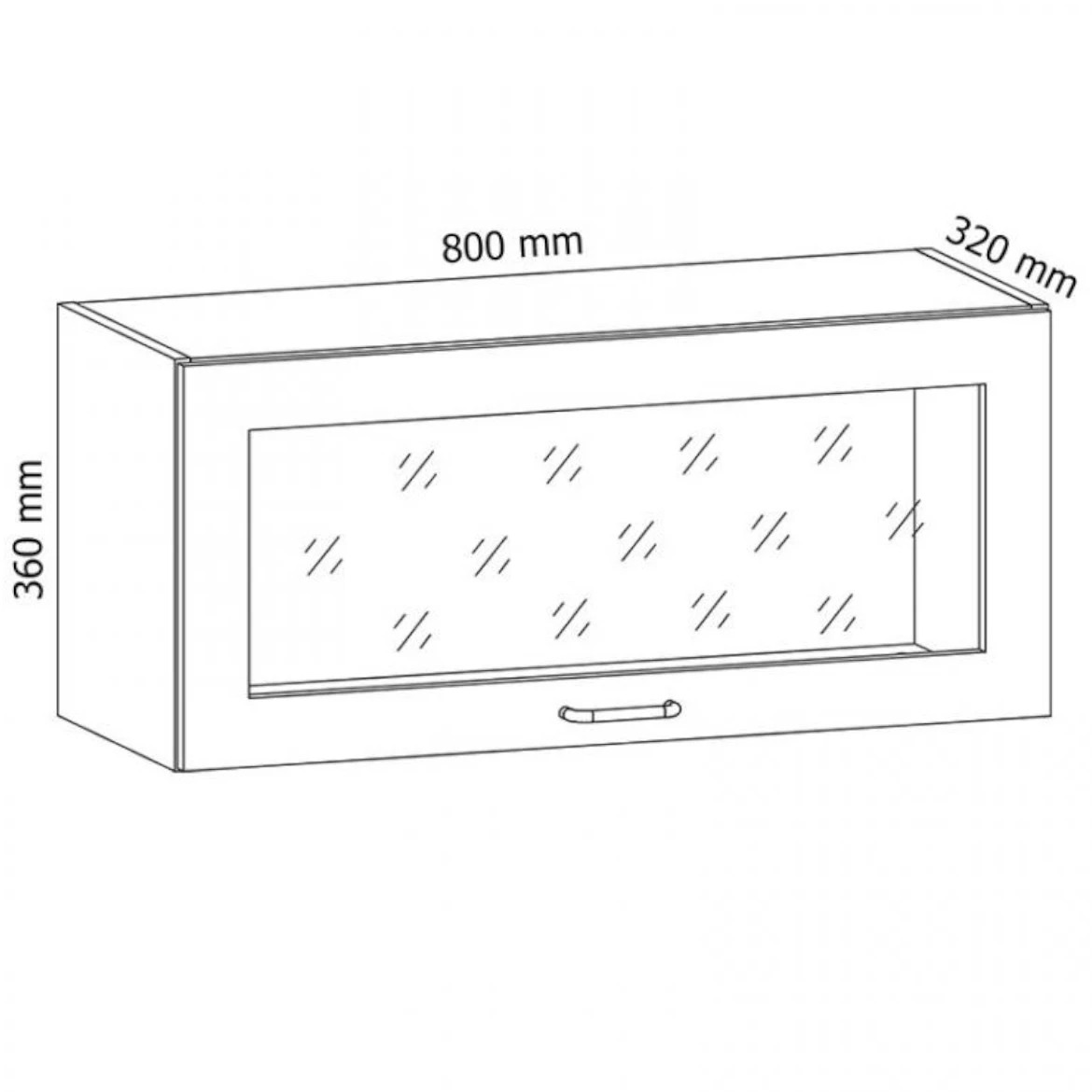 Provansa G80KS kuhinjski element 1 vrata 80x32x36 cm bijela