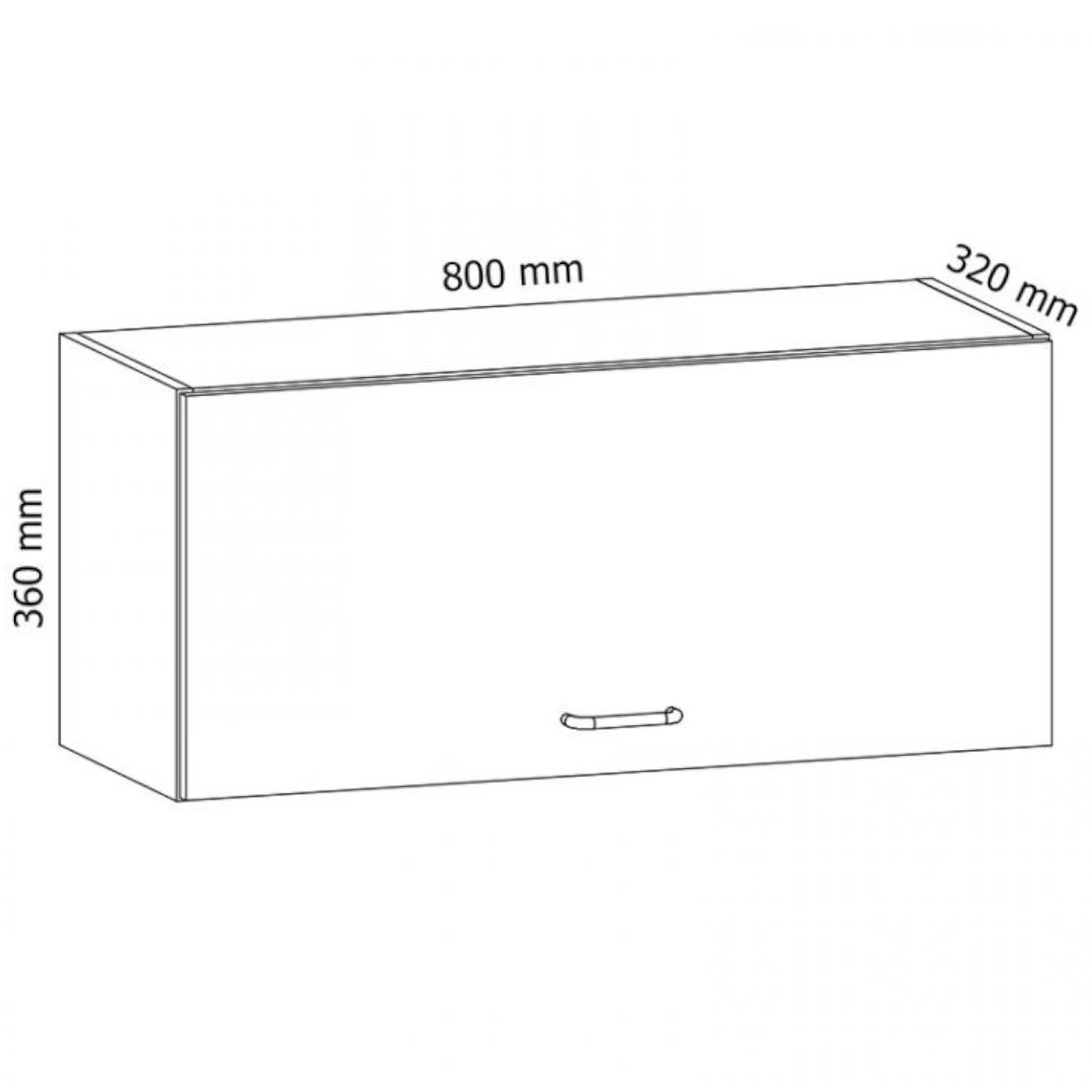 Provansa G80K kuhinjski element 1 vrata 80x32x36 cm bijela