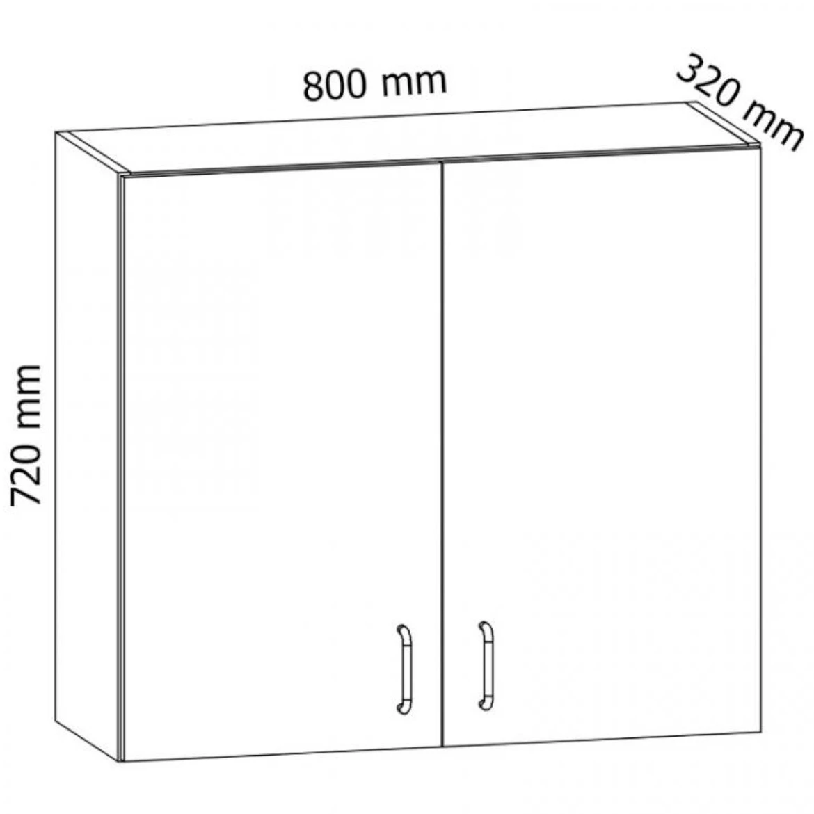 Provansa G80C kuhinjski element 2 vrata 32x80x72 cm bijela