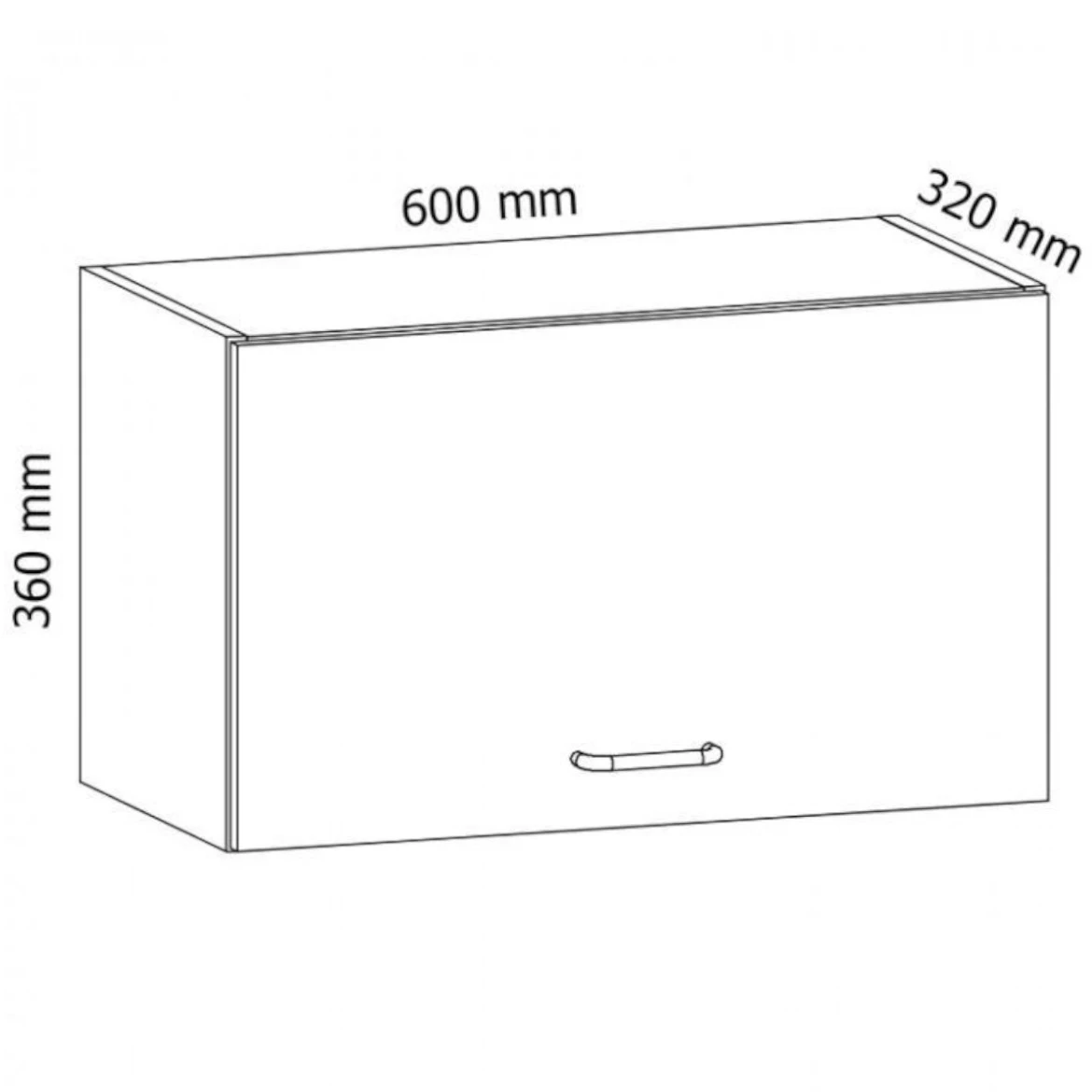 Provansa G60KN kuhinjski element 1 vrata 32x60x36 cm bijela