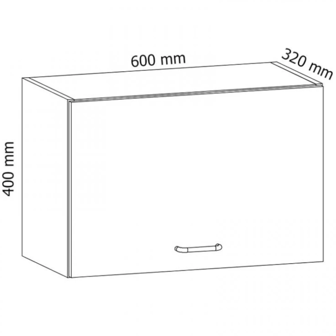 Provansa G60K kuhinjski element 1 vrata 32x60x40 cm bijela