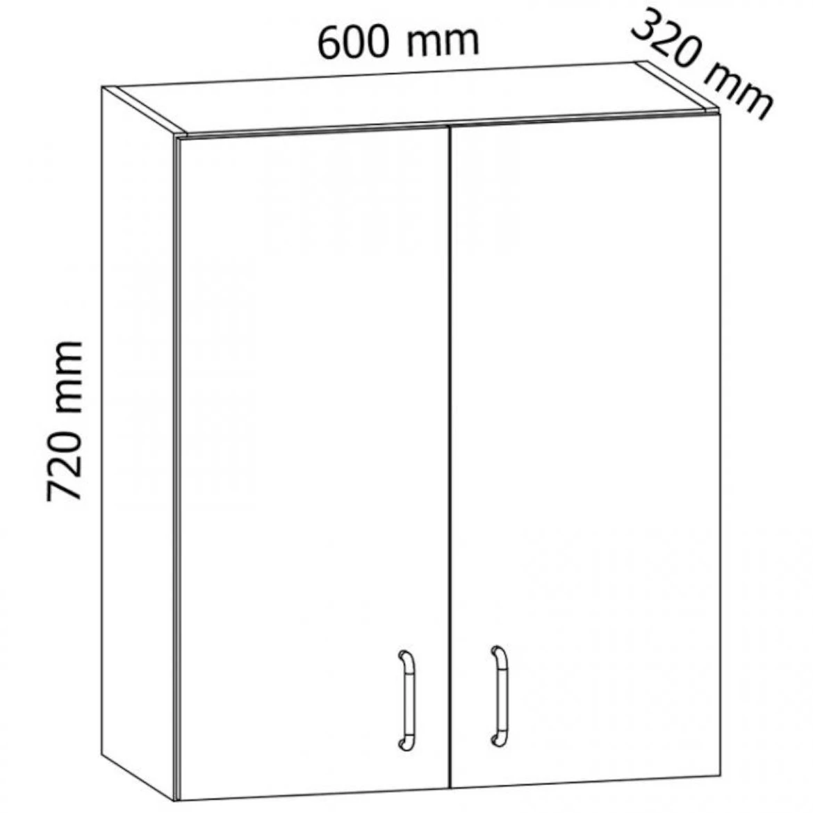 Provansa G60 kuhinjski element 2 vrata 32x60x72 cm bijela