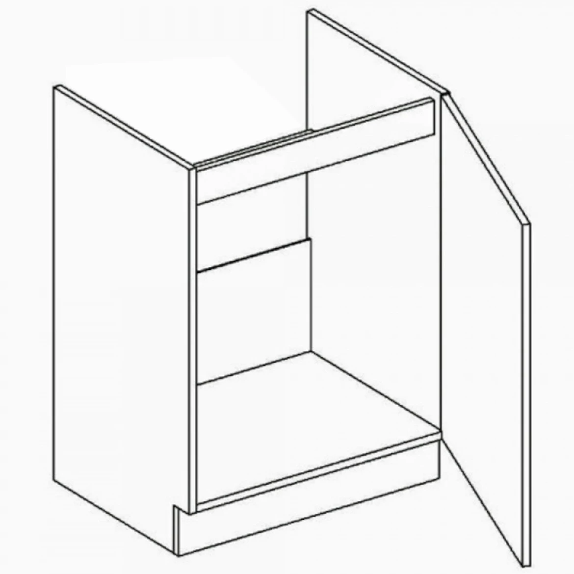 Provansa D60ZP kuhinjski element 1 vrata 58x60x212 cm bijela