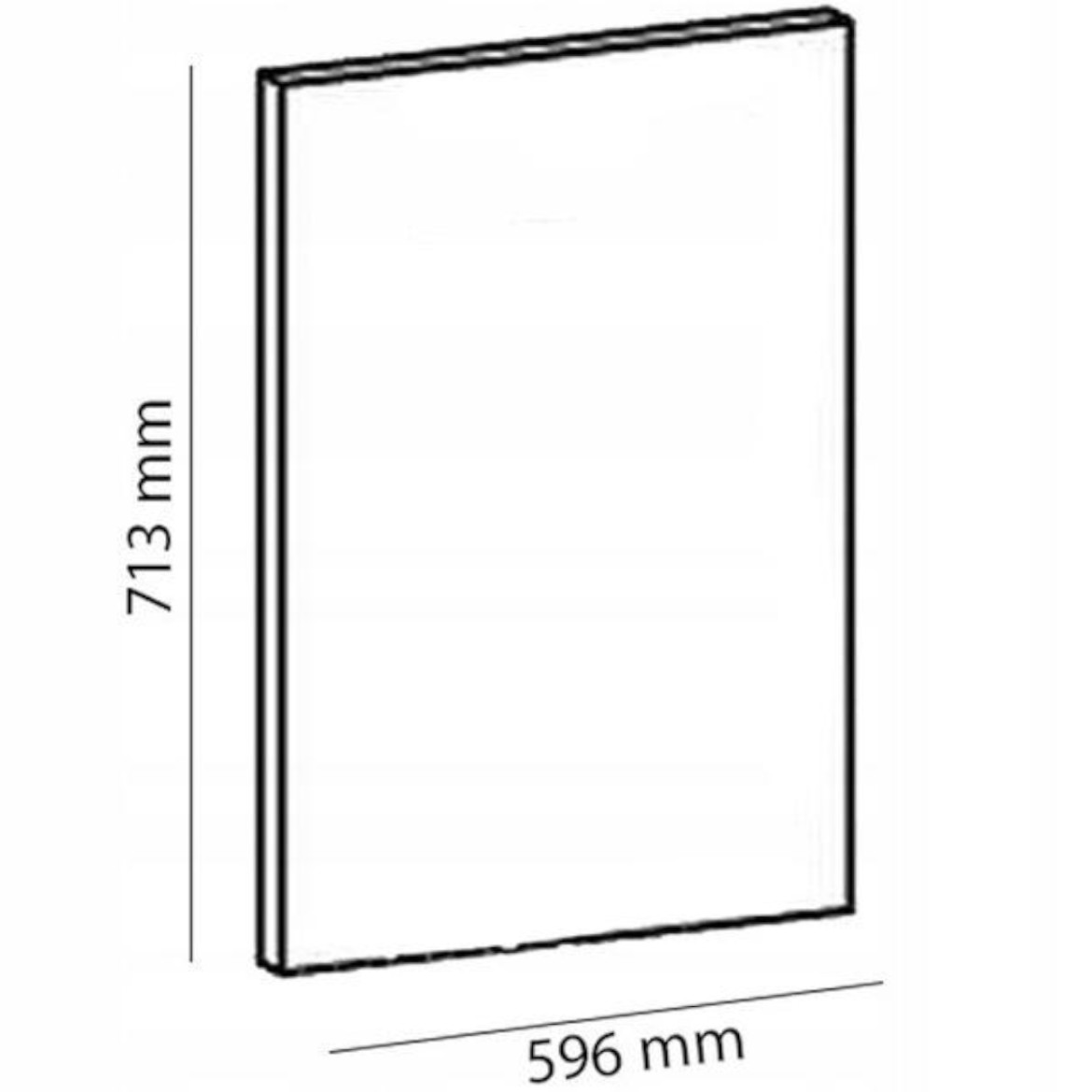 Gardena D60FZW prednja vrata 59,6x1,6x71,3 cm siva/bela