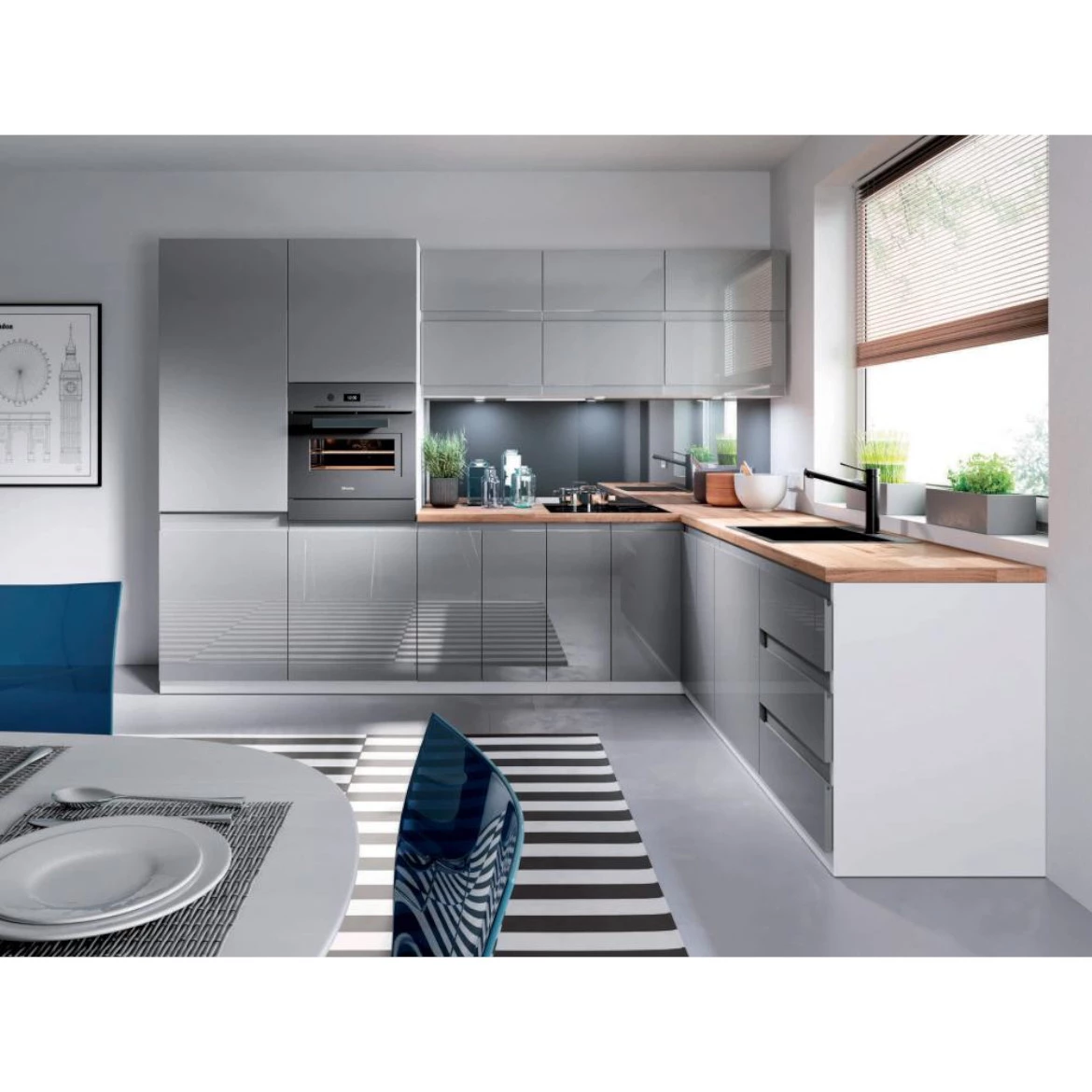 Gardena D60FZW prednja vrata 59,6x1,6x71,3 cm siva/bela