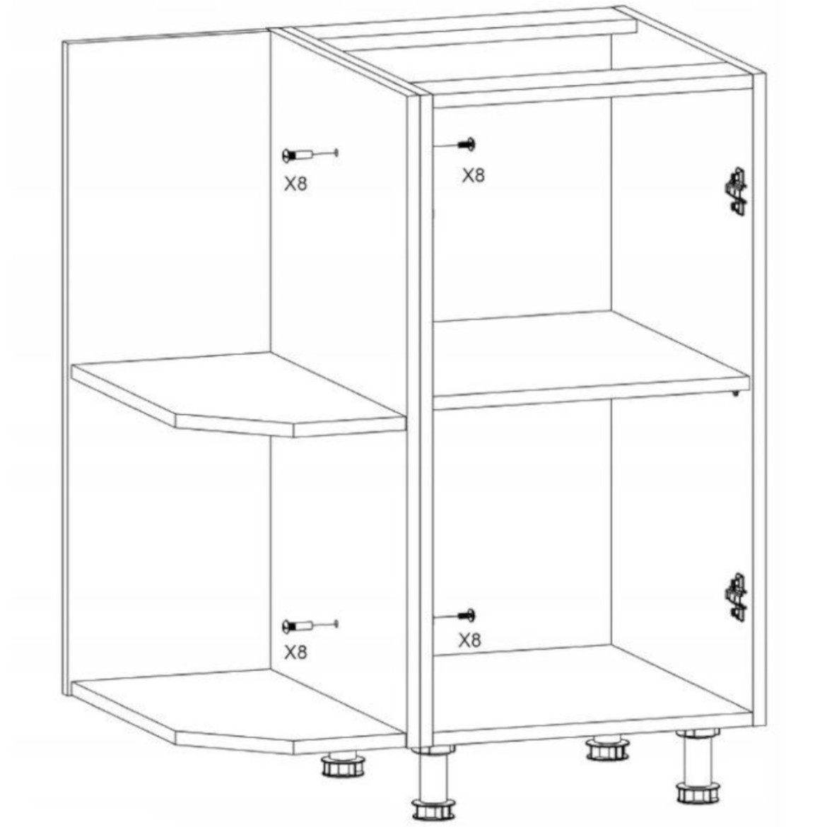 Kuhinjski element Gardena D25PZ siva
