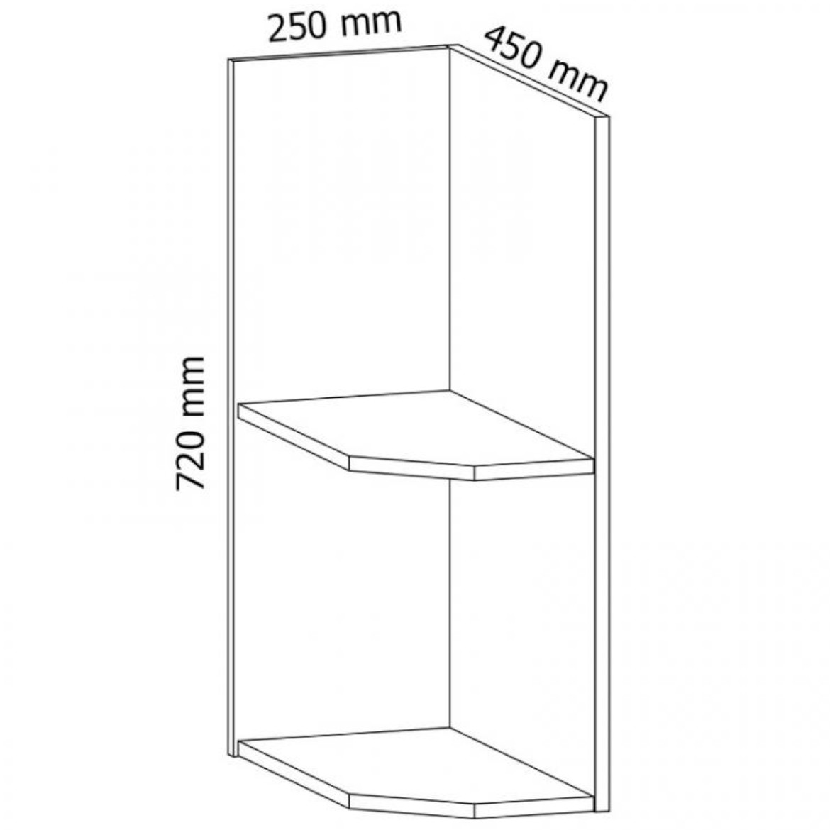 Kuhinjski element Gardena D25PZ siva