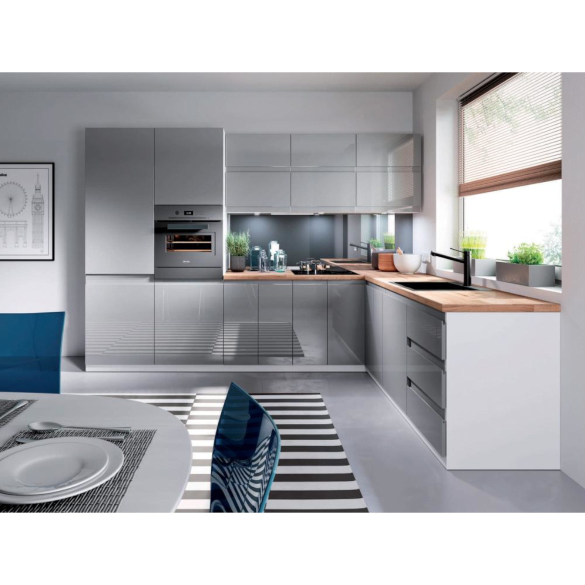 Gardena D60ZK kuhinjski element 60x50x82 cm siva/bela