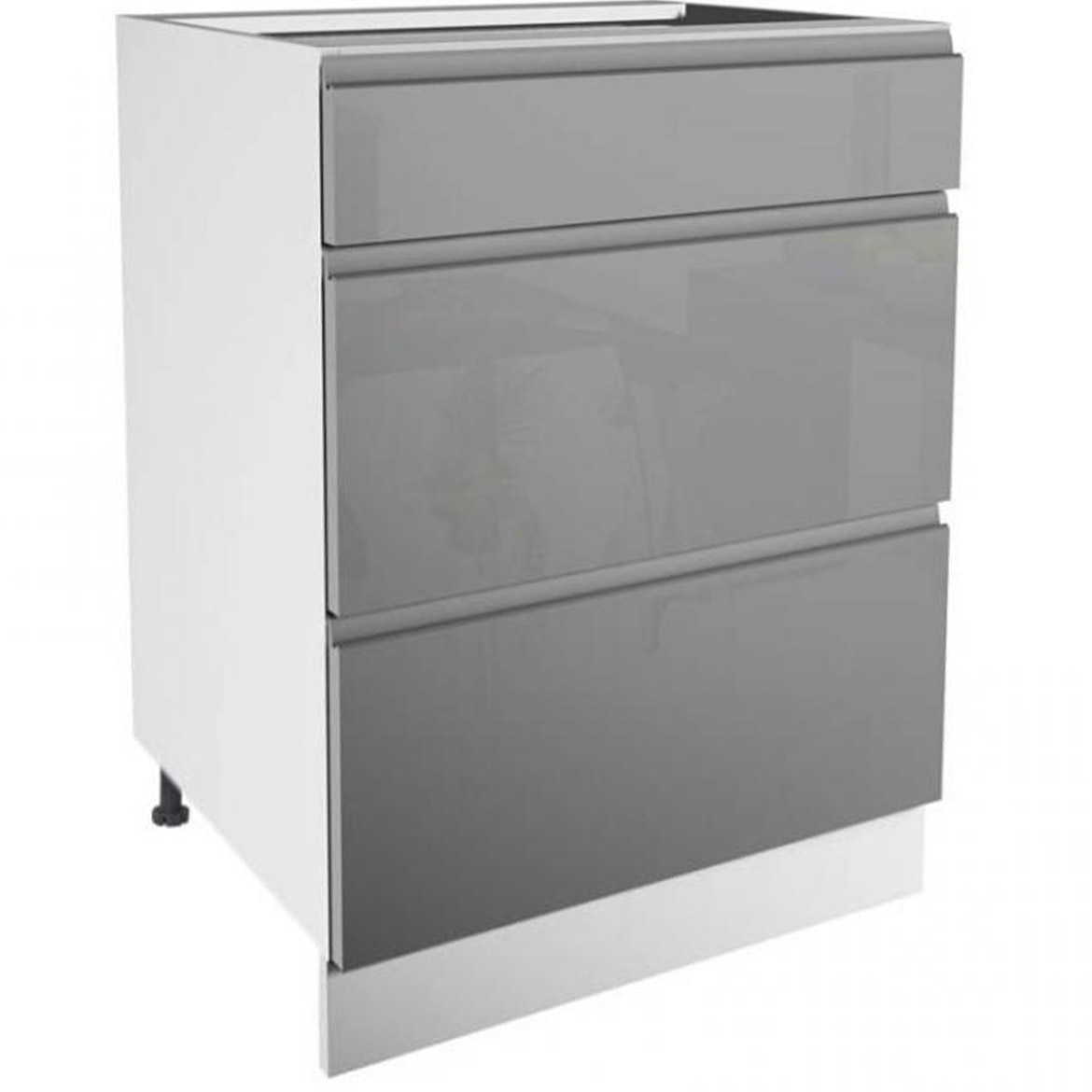 Gardena D60S3 kuhinjski element 3 fioke sivo/beli