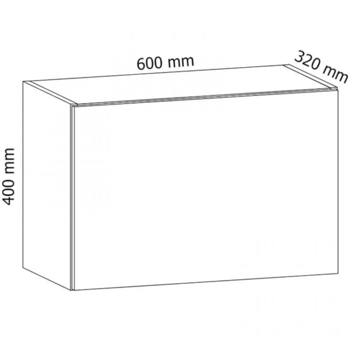 Gardena G60K kuhinjski element 1 vrata 60x29,8x40 cm siva/bela