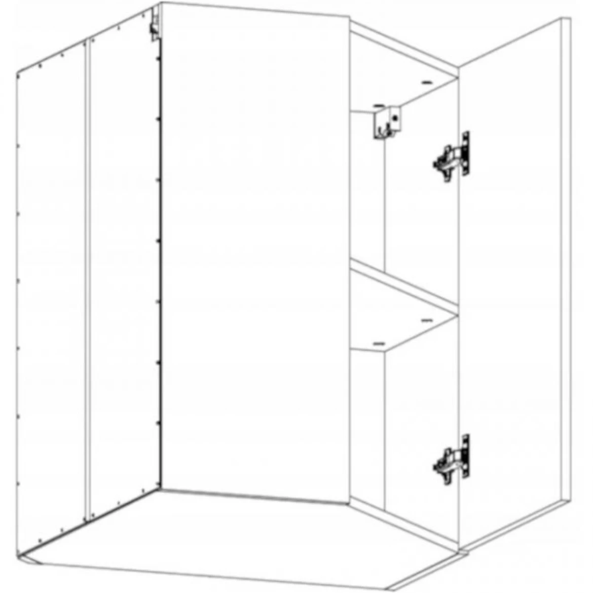 Gardena G60N kuhinjski element 1 vrata 60x60x72 cm siva/bela