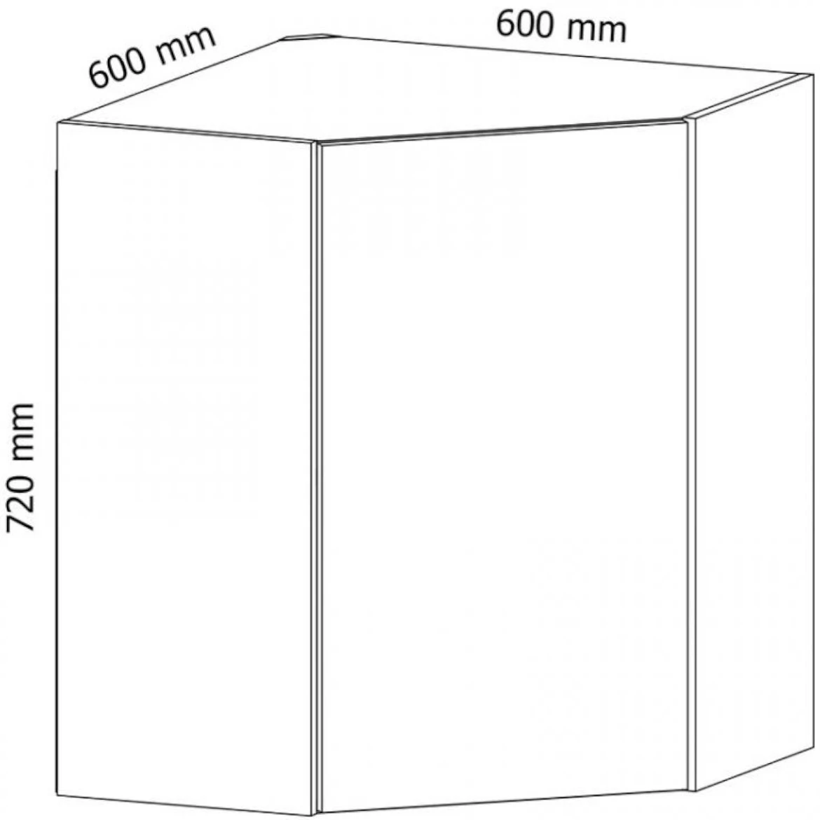 Gardena G60N kuhinjski element 1 vrata 60x60x72 cm siva/bela
