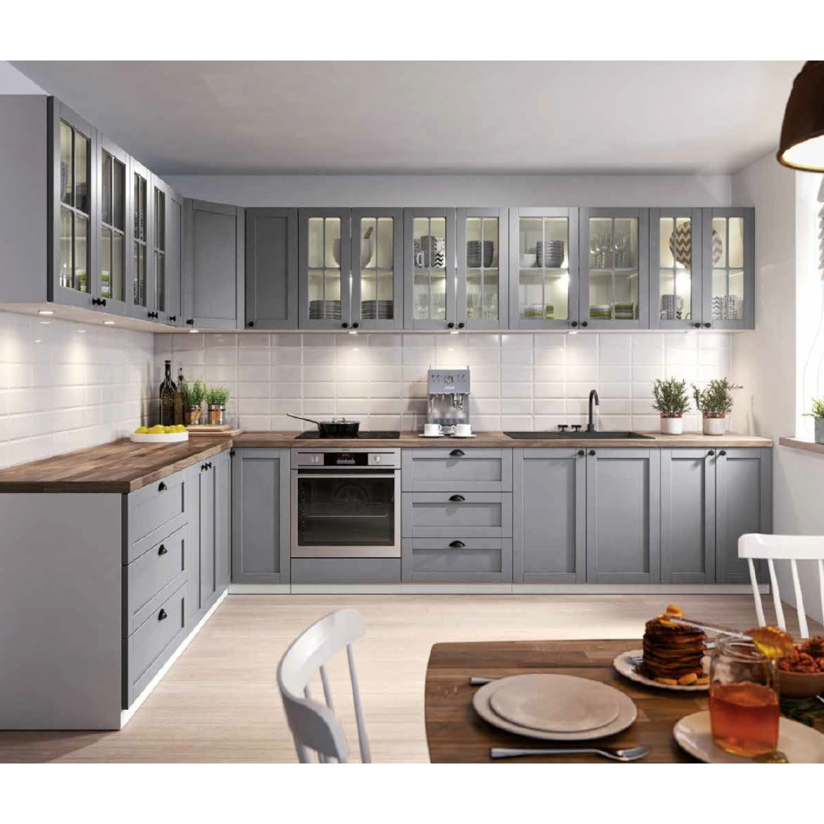 Linea D20W kuhinjski element 20x47x82 cm siva/bela