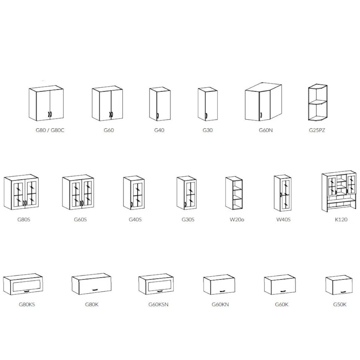 Linea D60R kuhinjski element 2 vrata 60x56x212 cm siva/bela