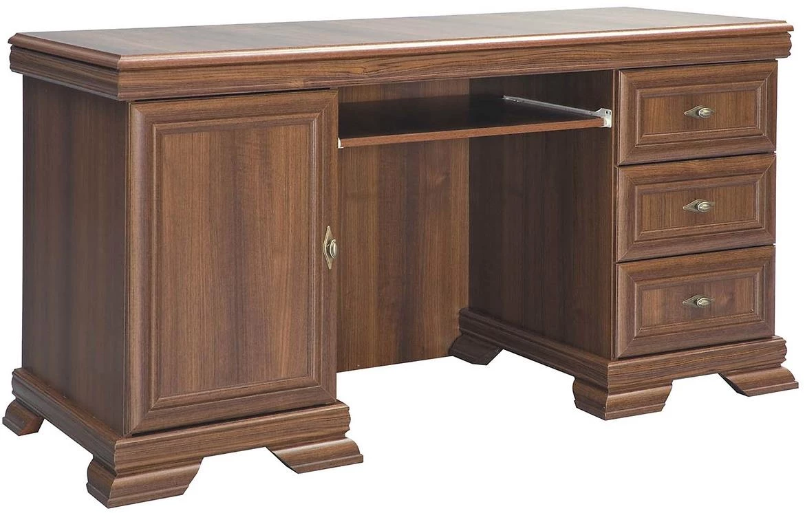 Kora radni stol 1 vrata+3 ladice+polica 149x61x75 cm tamni hrast