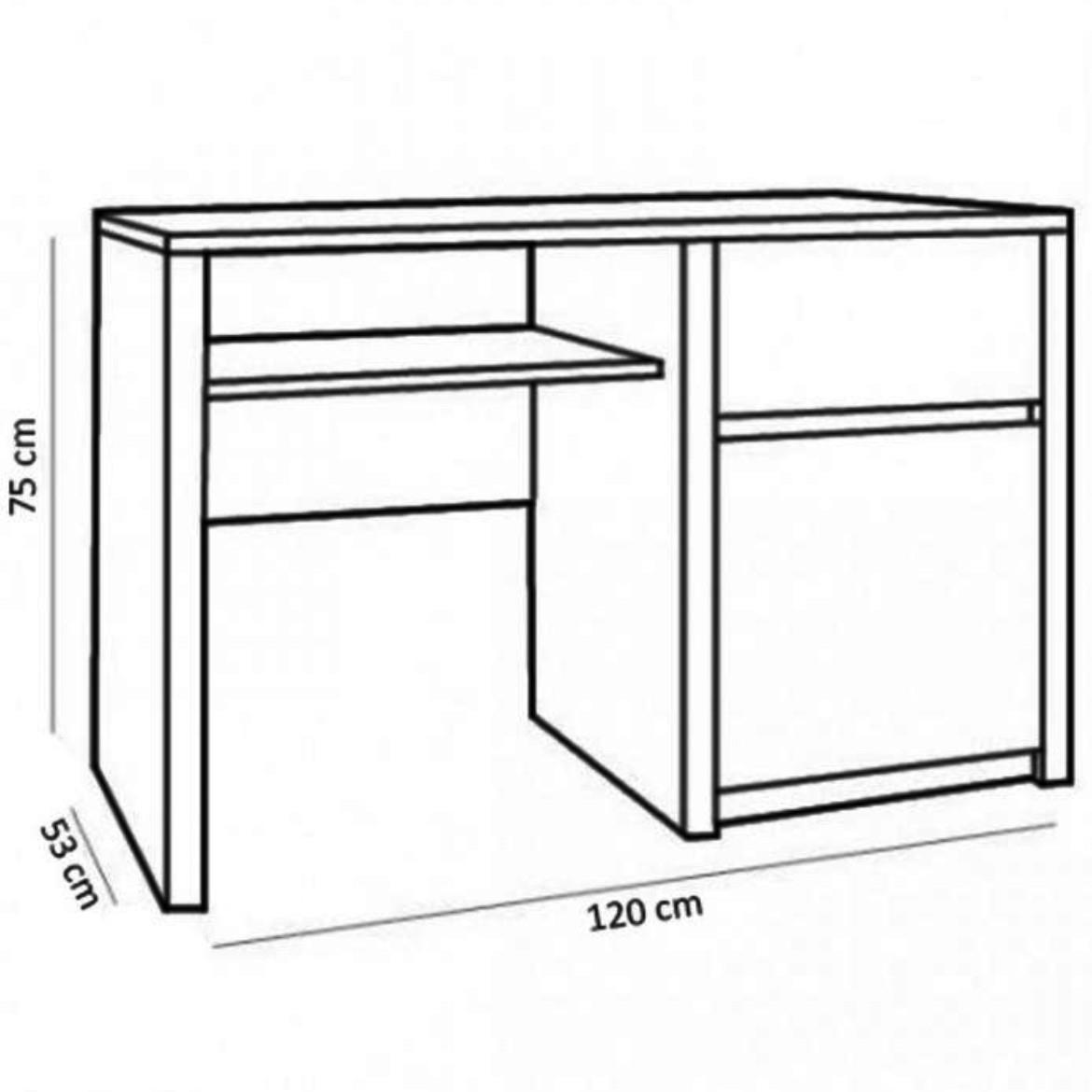 Montana radni sto 1 fioka + 1 vrata 120x53x75 tamni hrast (lefkas)