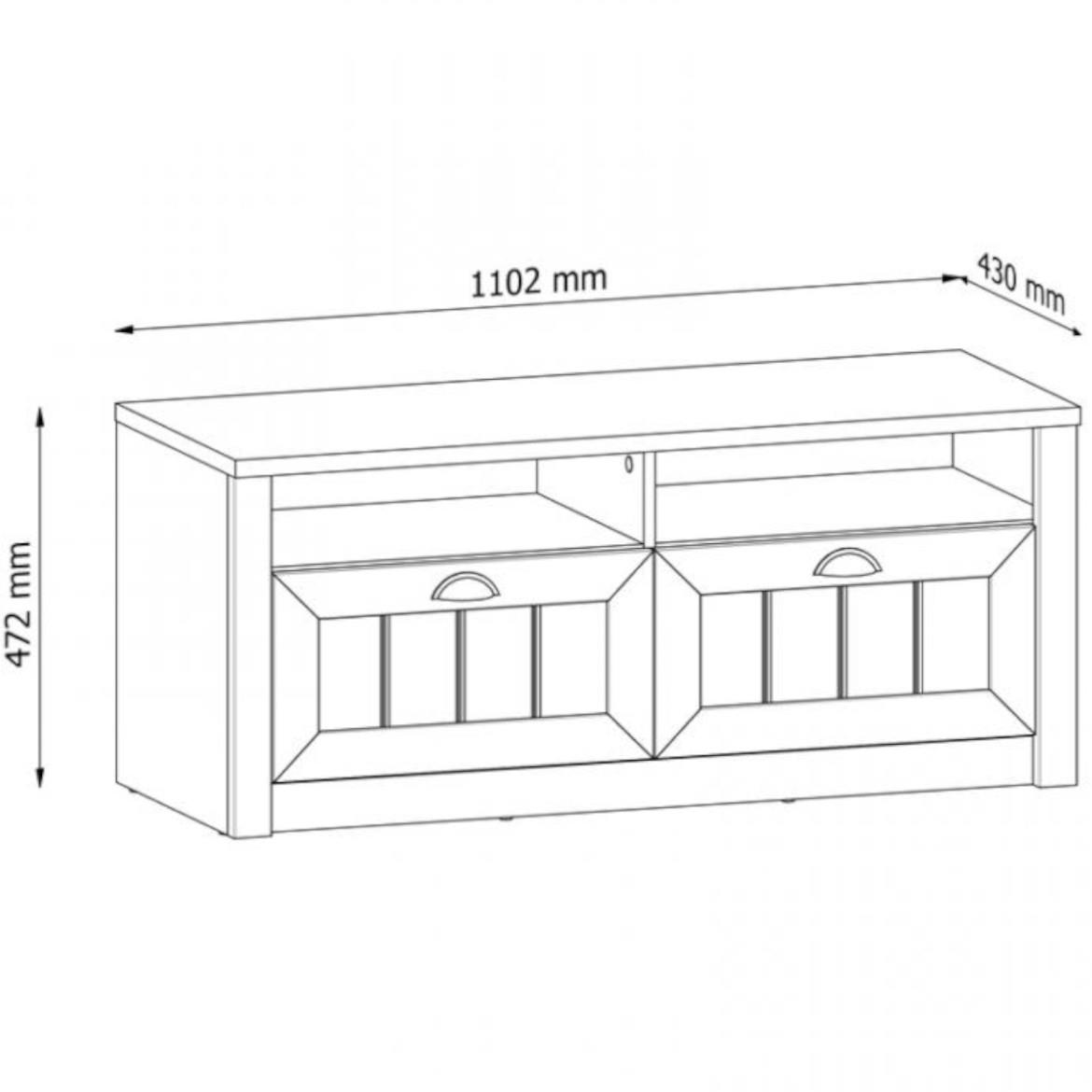 Provence klupa 2 vrata+2 otvora 111x43x48,5 cm zeleni