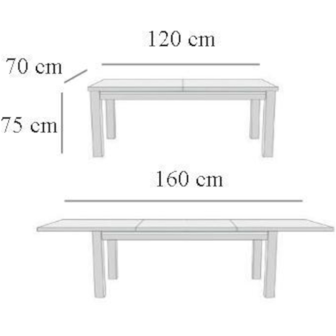 Sto 100 I 120X70 + 40 kesten / bukva