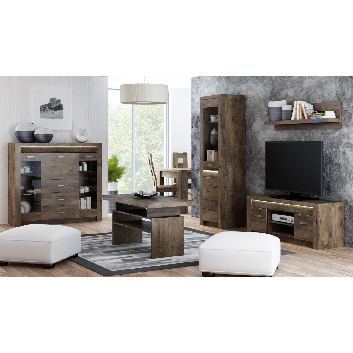 Indianapolis nocni ormaric 1 fioka 55x45x42 tamni jasen