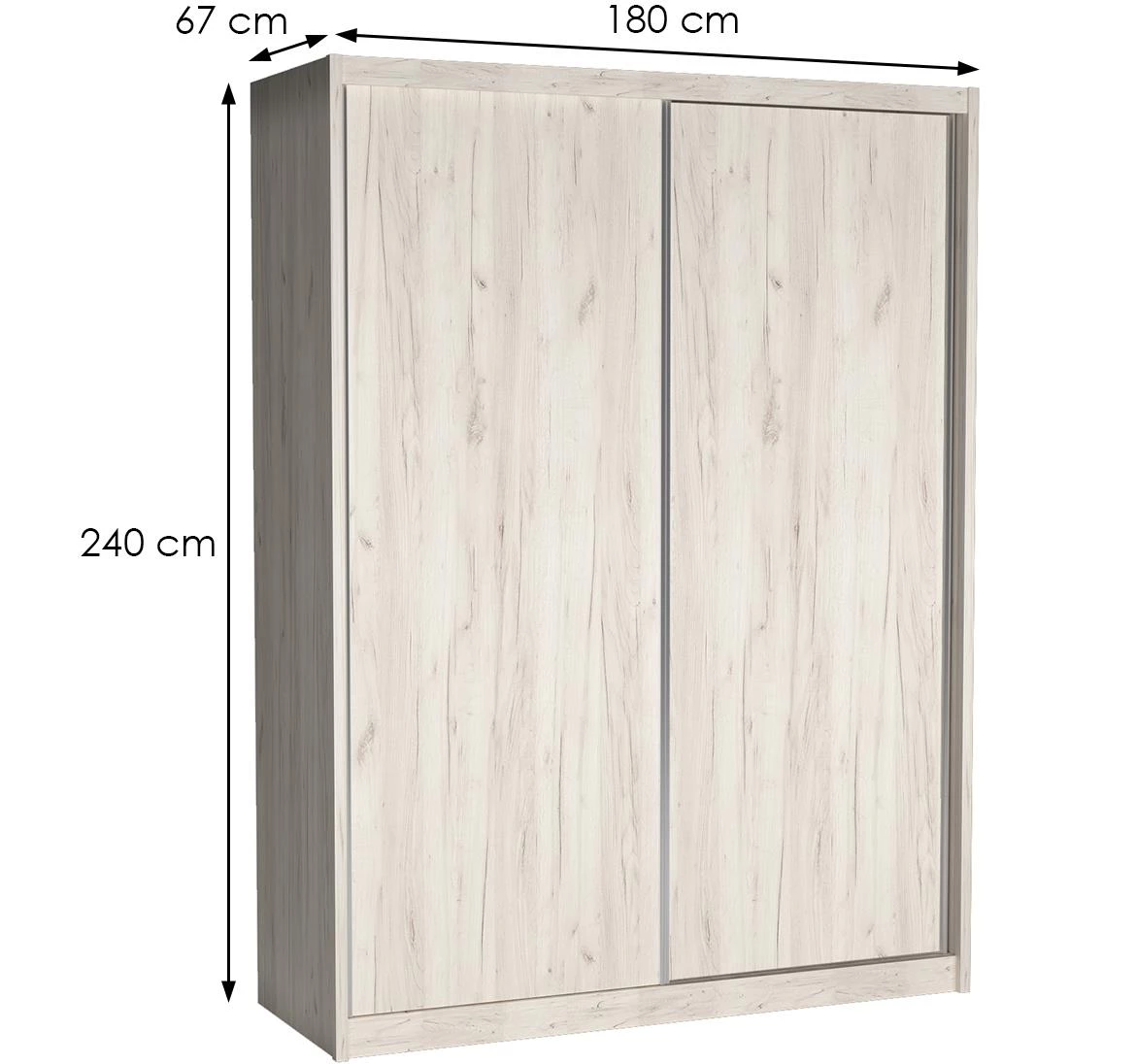 Ormar Maciej 180x67x240 bela (kraft)