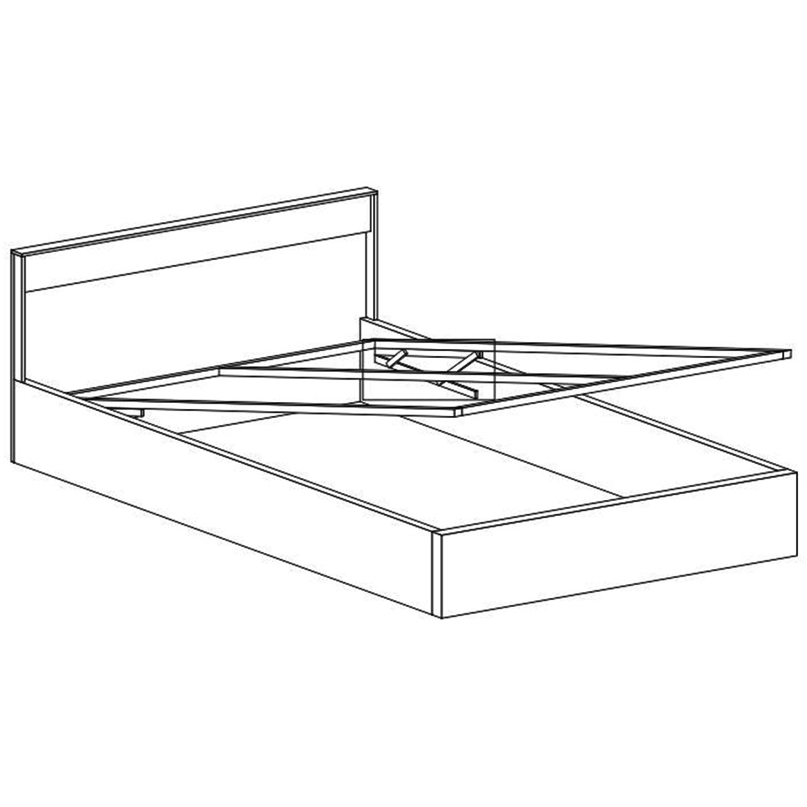 Mediolan krevet sa podnicom 167,3x207x100 natur