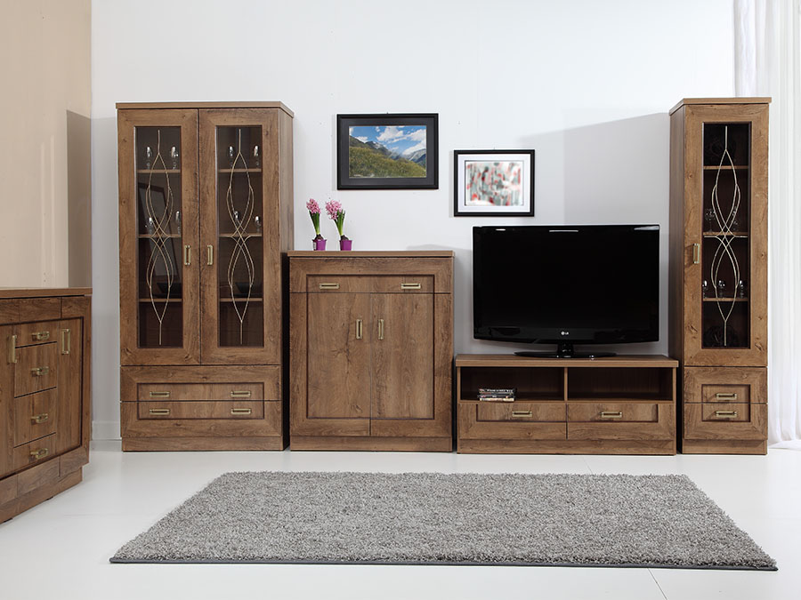 Tadeusz TV komoda 1 fioka+1 polica 88x50x69 tamni hrast