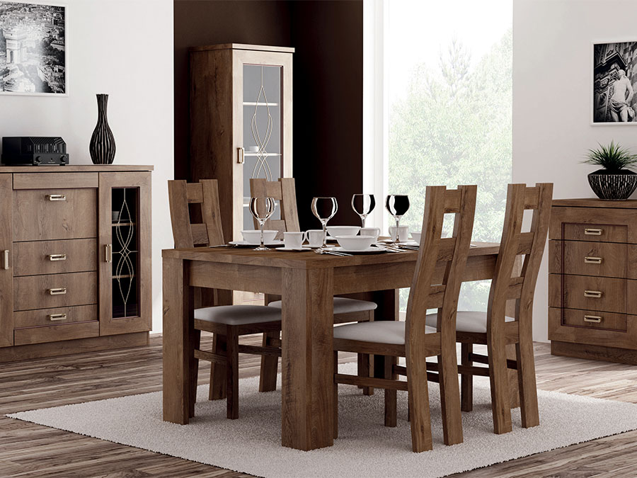 Tadeusz komoda 2 vrata 100x44x90 tamni hrast