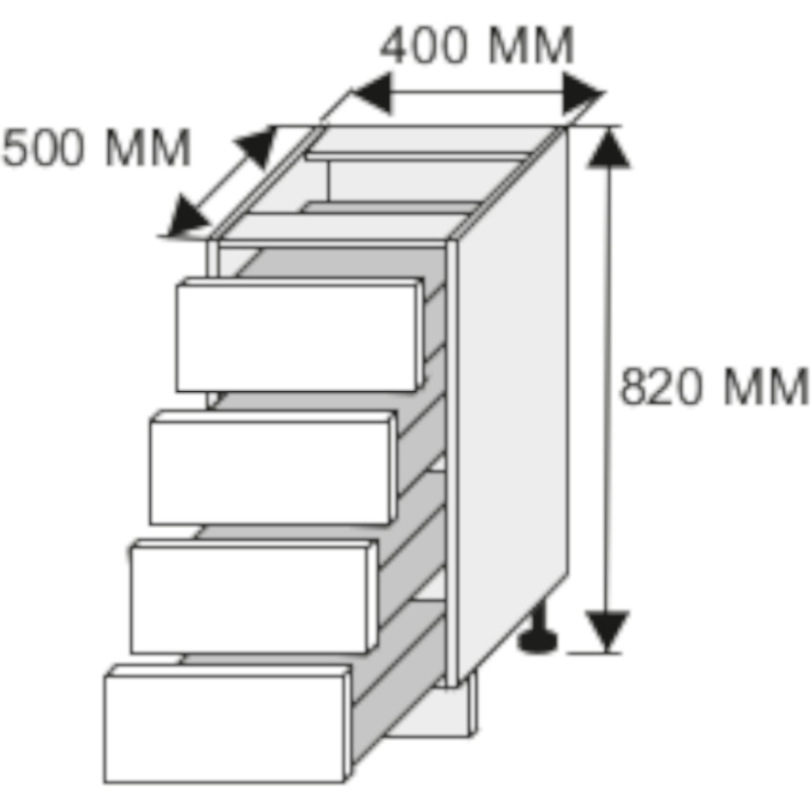 Kuhinjski element Malmo Permbroke D4M / 40 braon