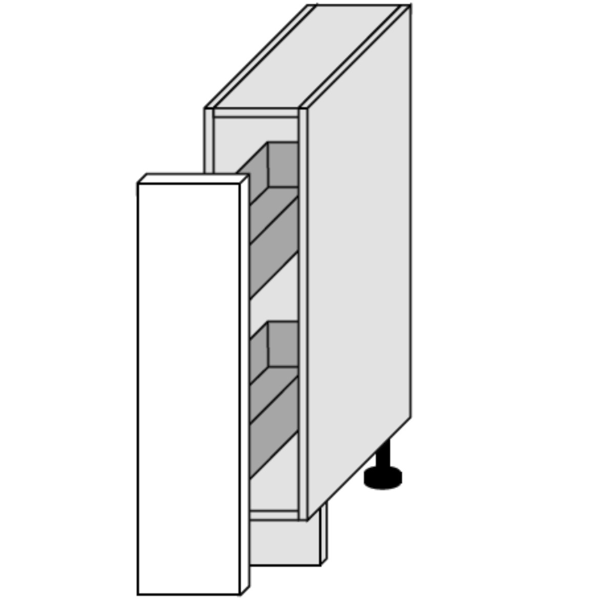 Kuhinjski element Malmo Permbroke D15 / KARGO braon