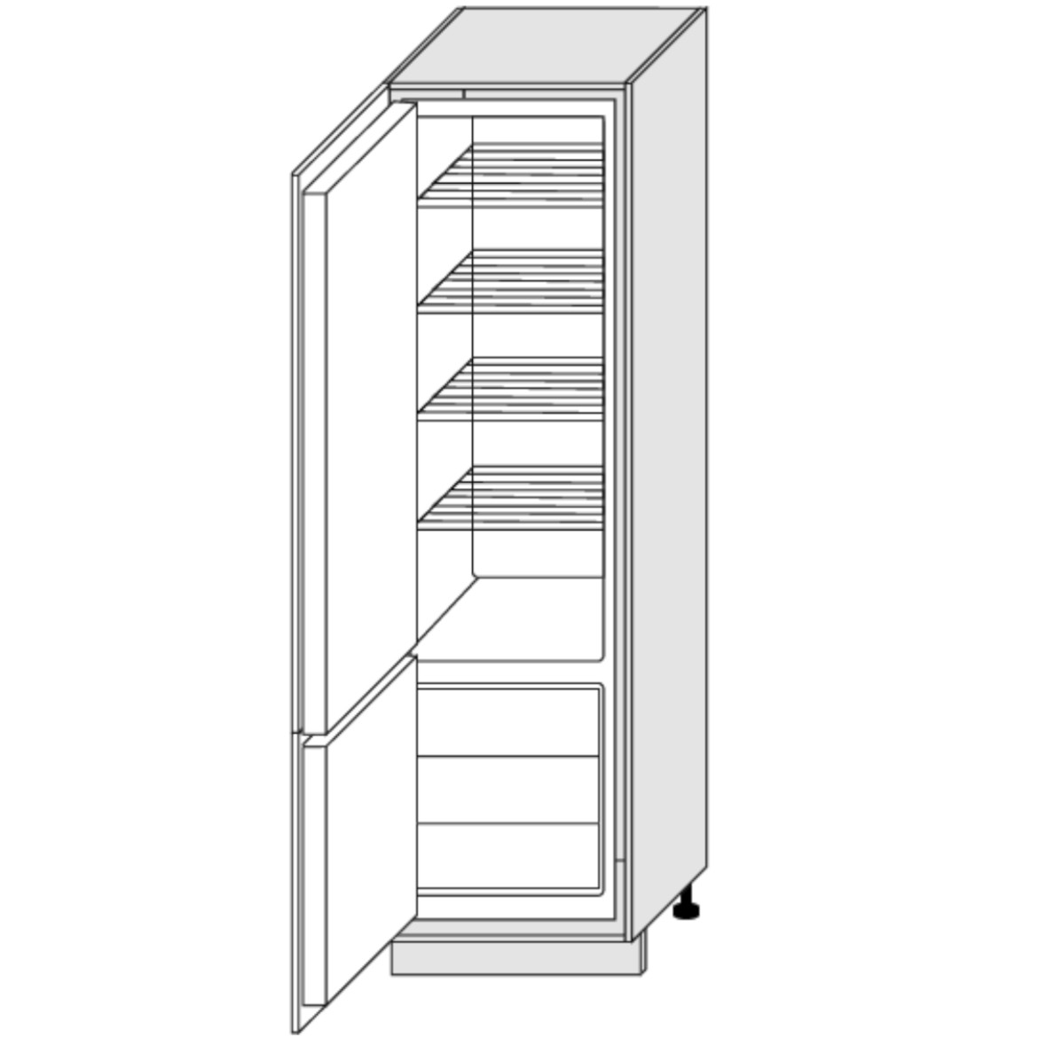 Kuhinjski element Malmo Permbroke D14 / DL / 60/207 braon