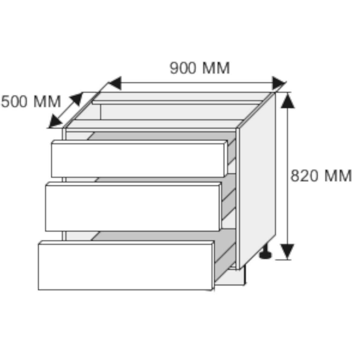 Kuhinjski element Malmo Permbroke D3M / 90 braon