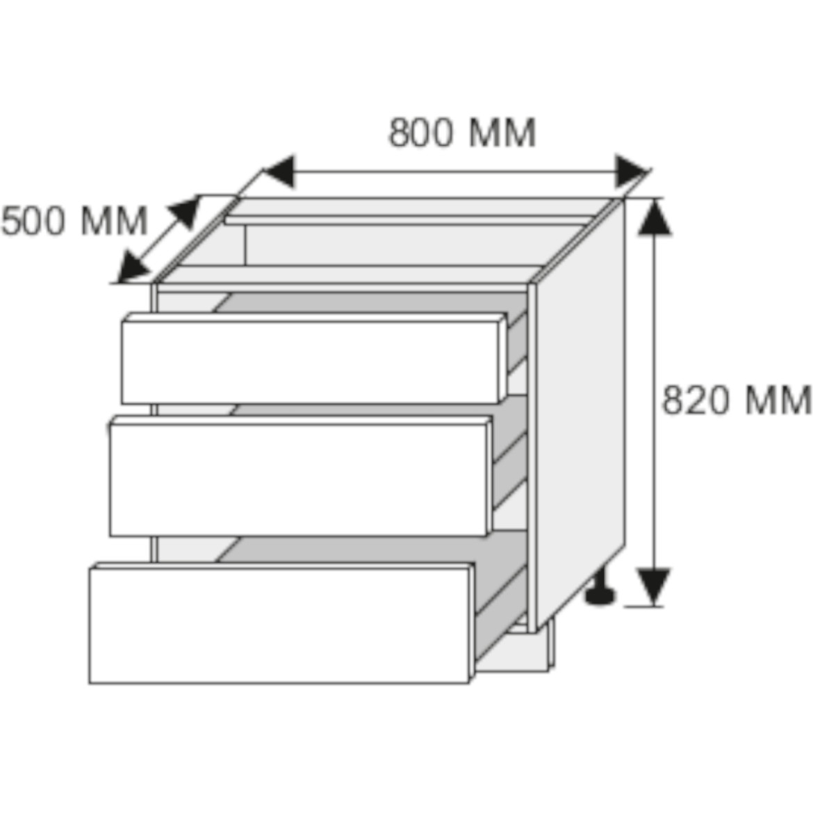 Kuhinjski element Malmo Permbroke D3M / 80 braon