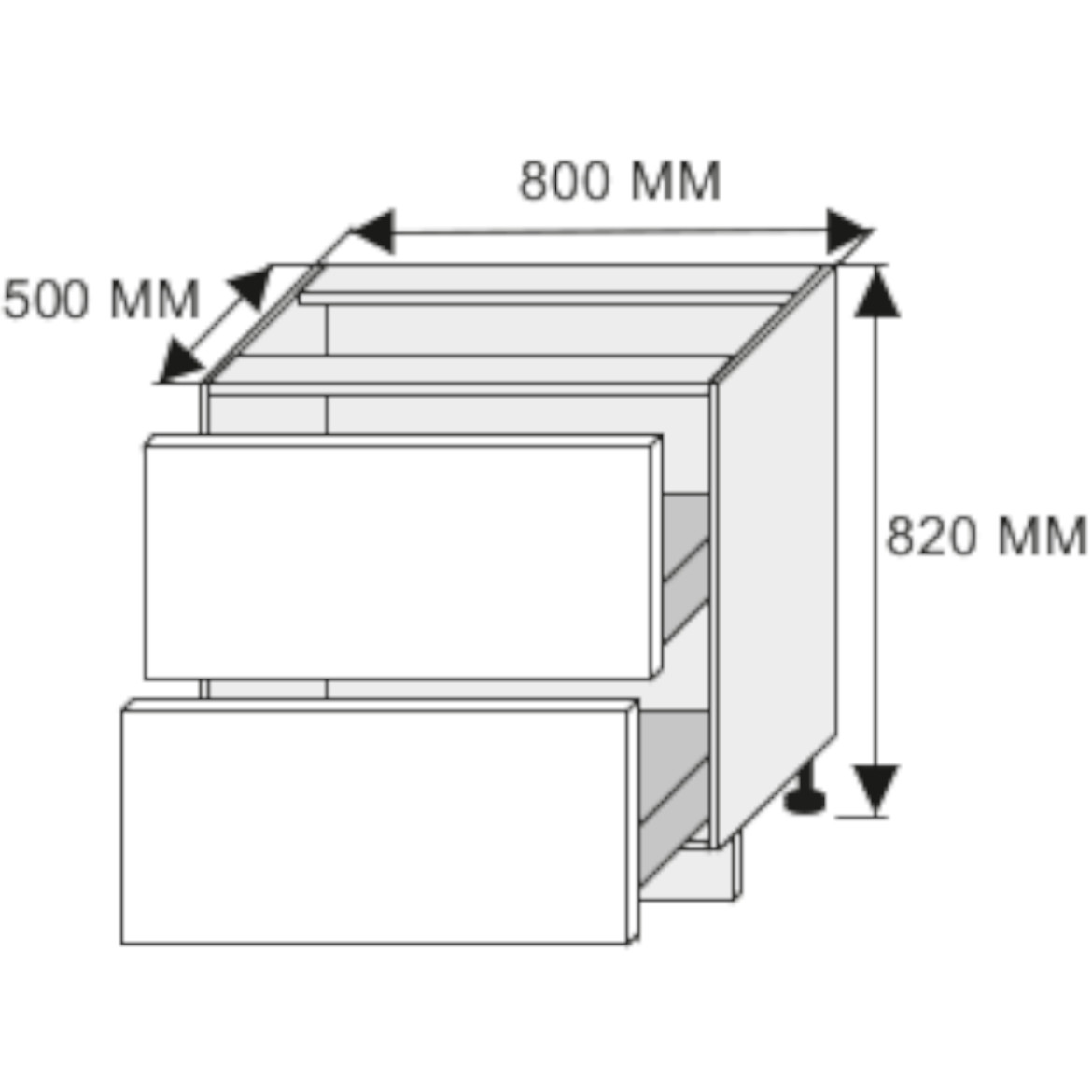 Kuhinjski element Malmo Permbroke D2M / 80 braon