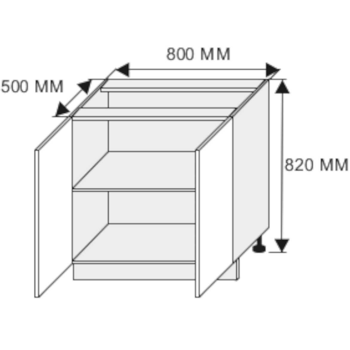 Kuhinjski element Malmo Permbroke D11 / 80 braon