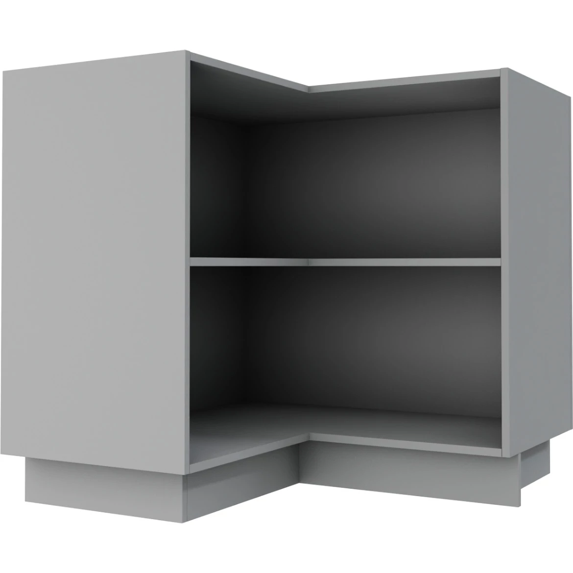 Baza ugaona za 2 vrata 90 cm siva