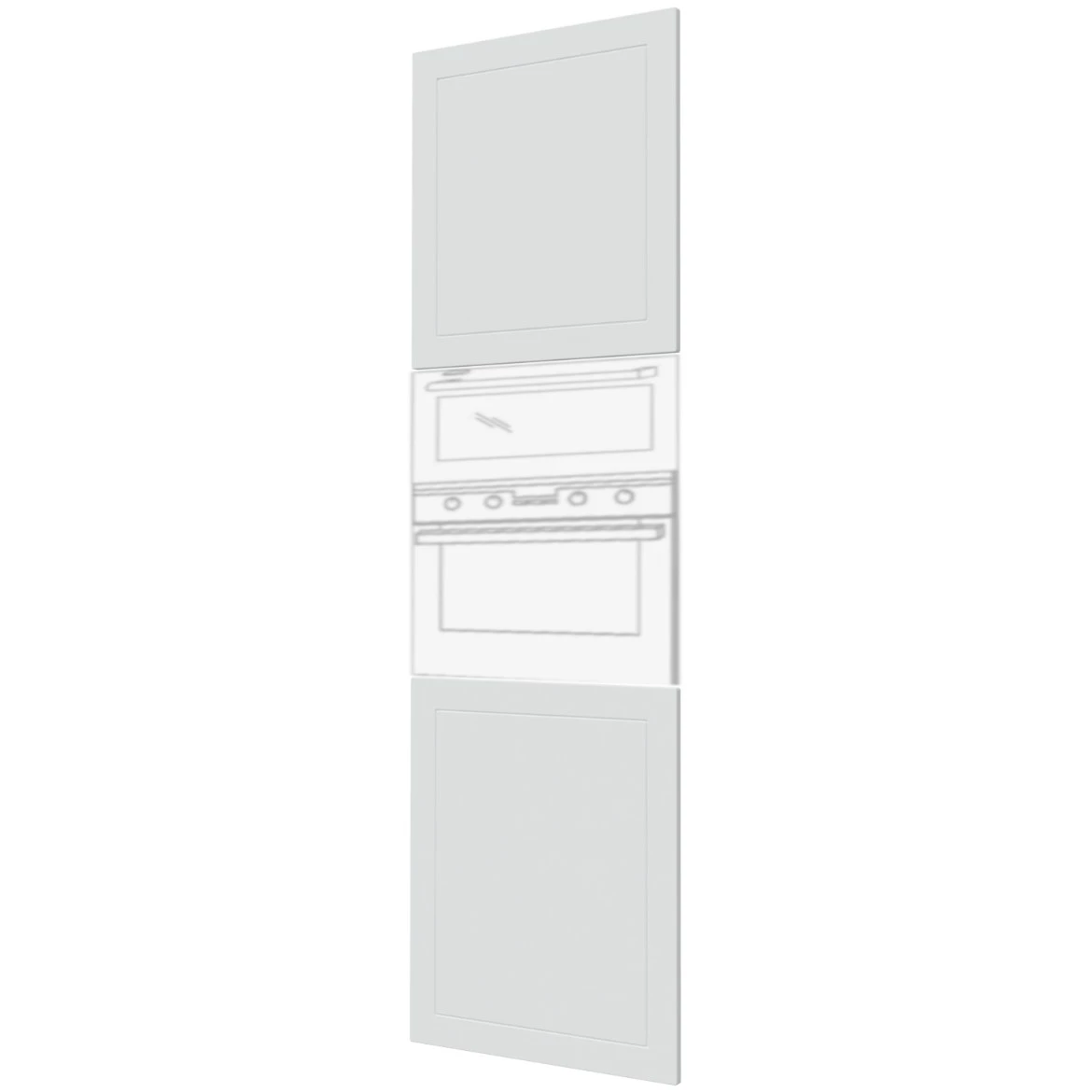 Prednja vrata Quantum D14RU / 2D bela mat