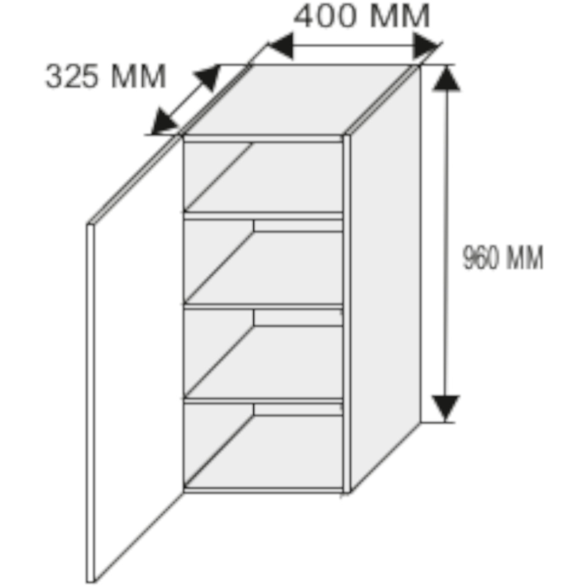 Kuhinjski element Quantum W4 / 40 vanila / braon