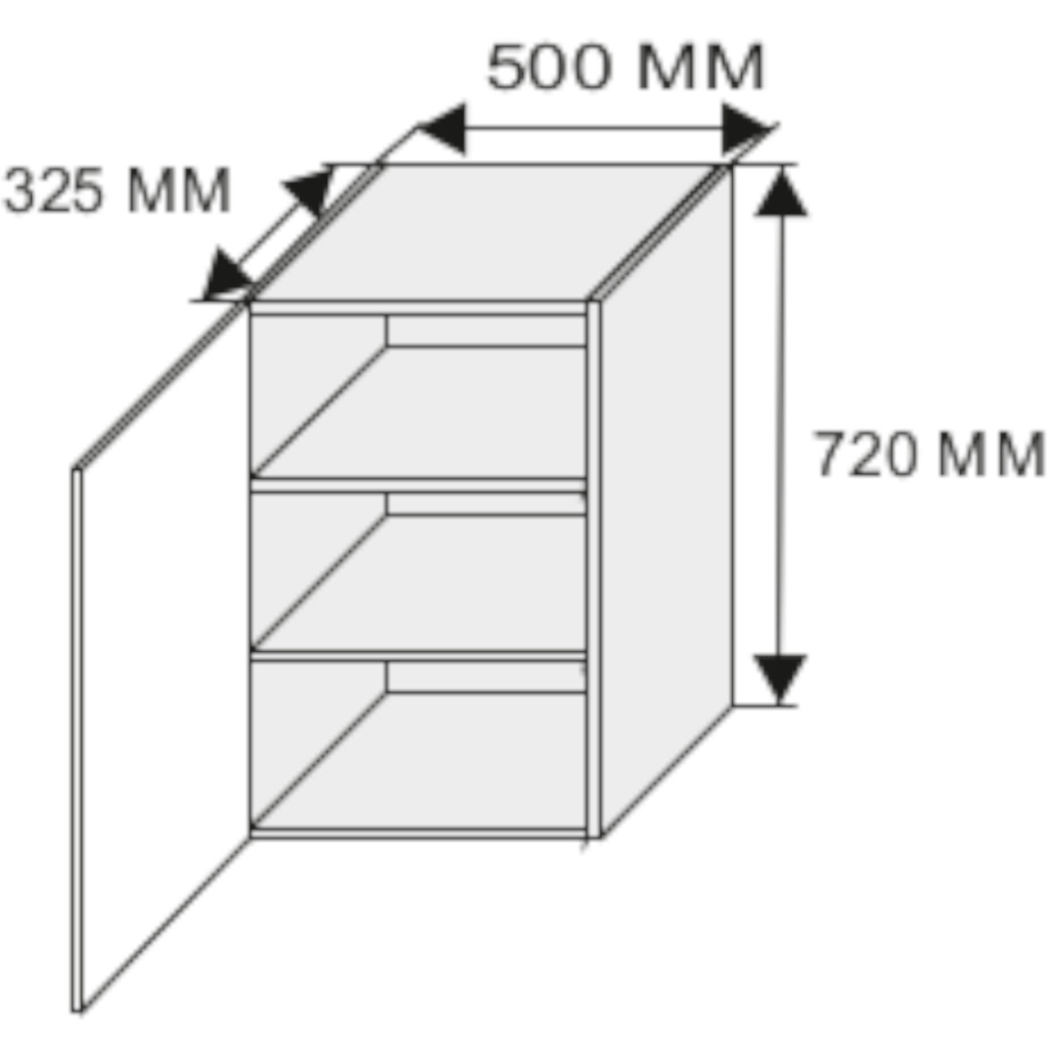 Kuhinjski element Quantum W2 / 50 vanila / braon