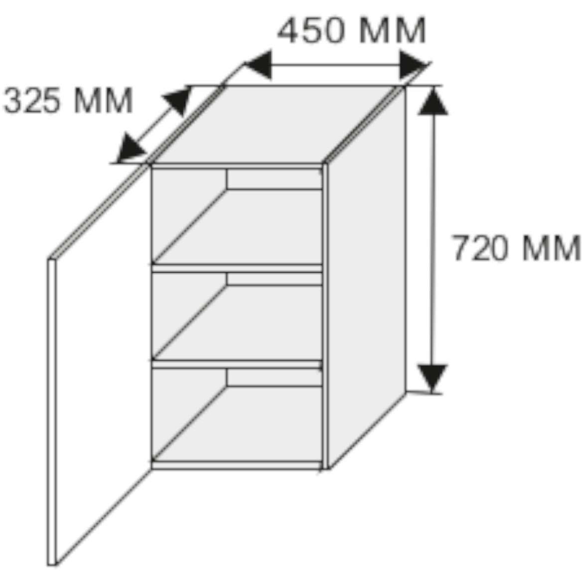 Kuhinjski element Quantum W2 / 45 vanila / braon