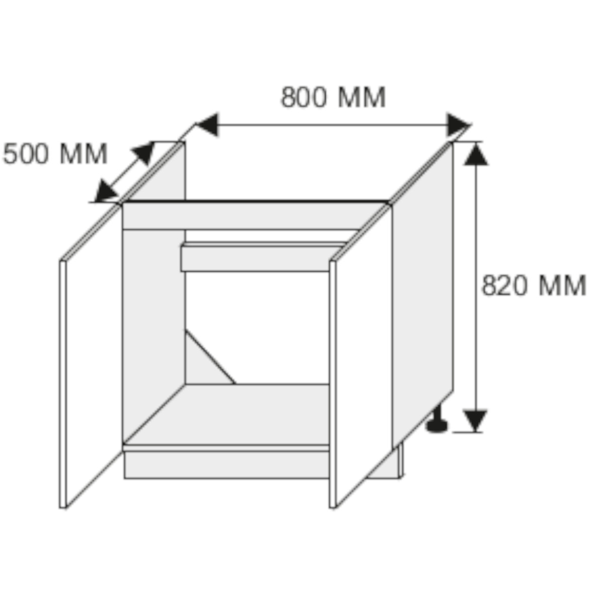 Kuhinjski element Quantum D8Z 80cm bež mat