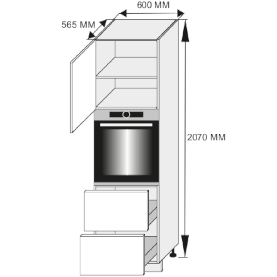 Kuhinjski element Malmo Permbroke D14 / RU / 2M 356