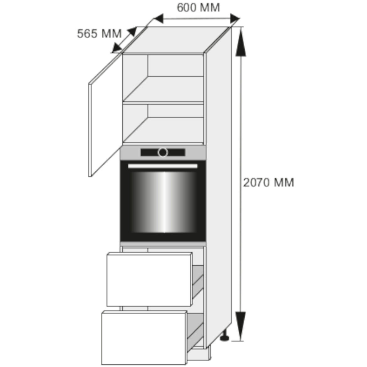 Kuhinjski element Essen siva D14 / RU / 2M-356 kuhinjski element