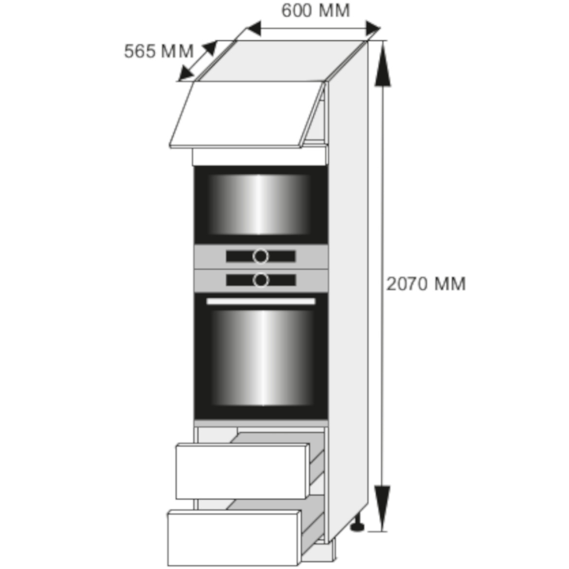 Kuhinjski element Essen siva D14 / RU / 2M-284 kuhinjski element