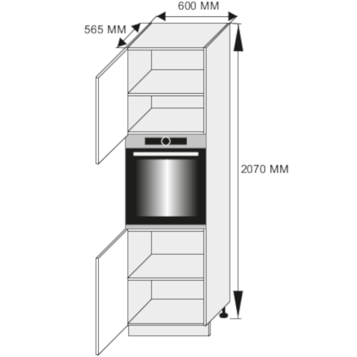Kuhinjski element Essen siva D14 / RU / 2D Kuhinjski element