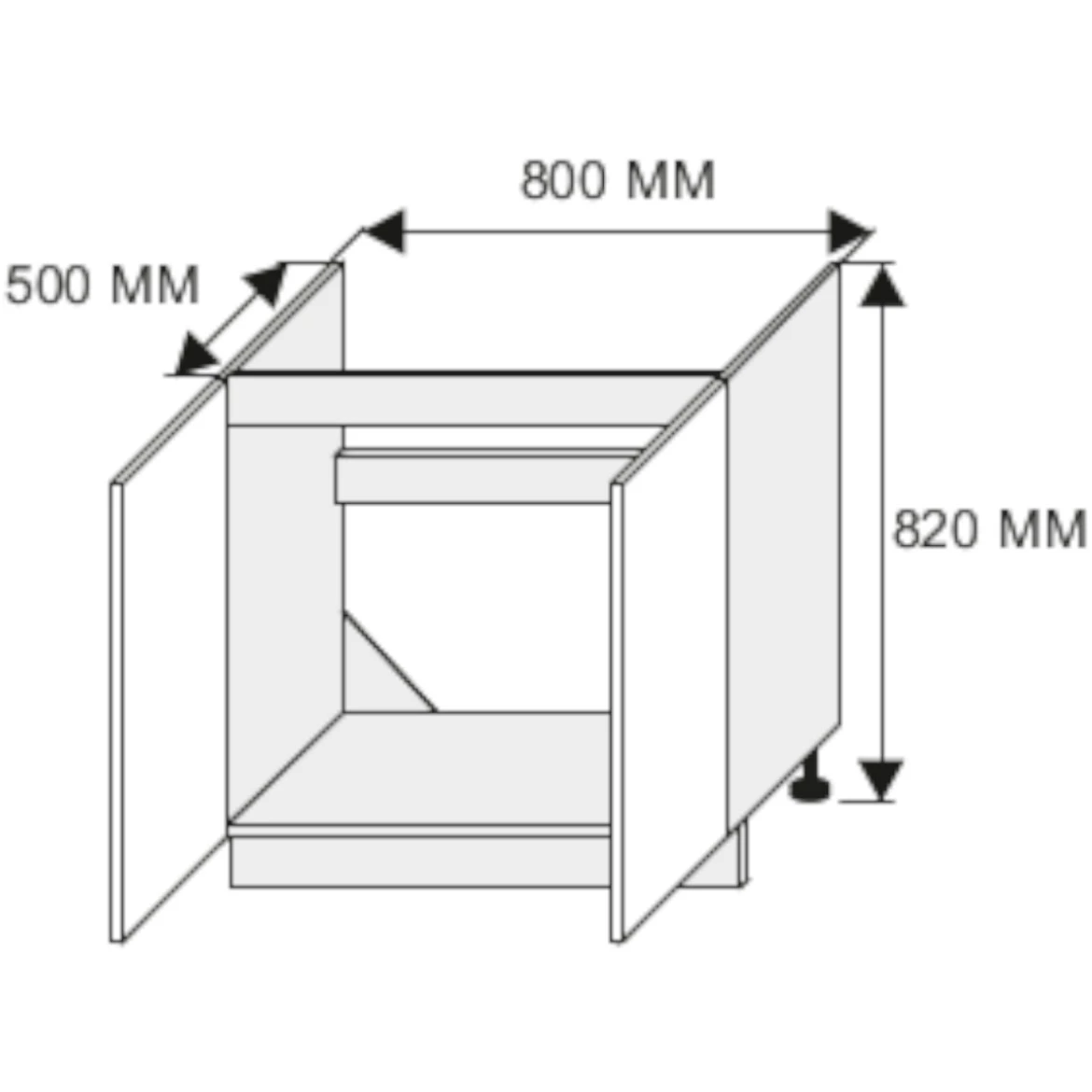 Kuhinjski element Essen D8Z / 80 siva