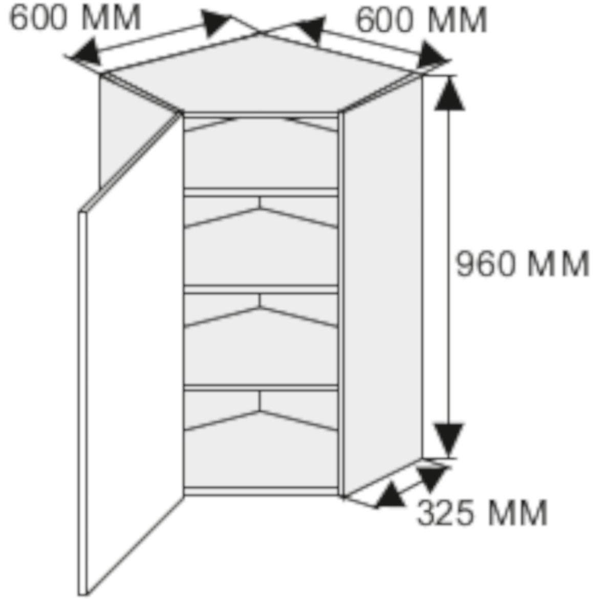 Kuhinjski element Quantum W4 / 22190 vanila / braon