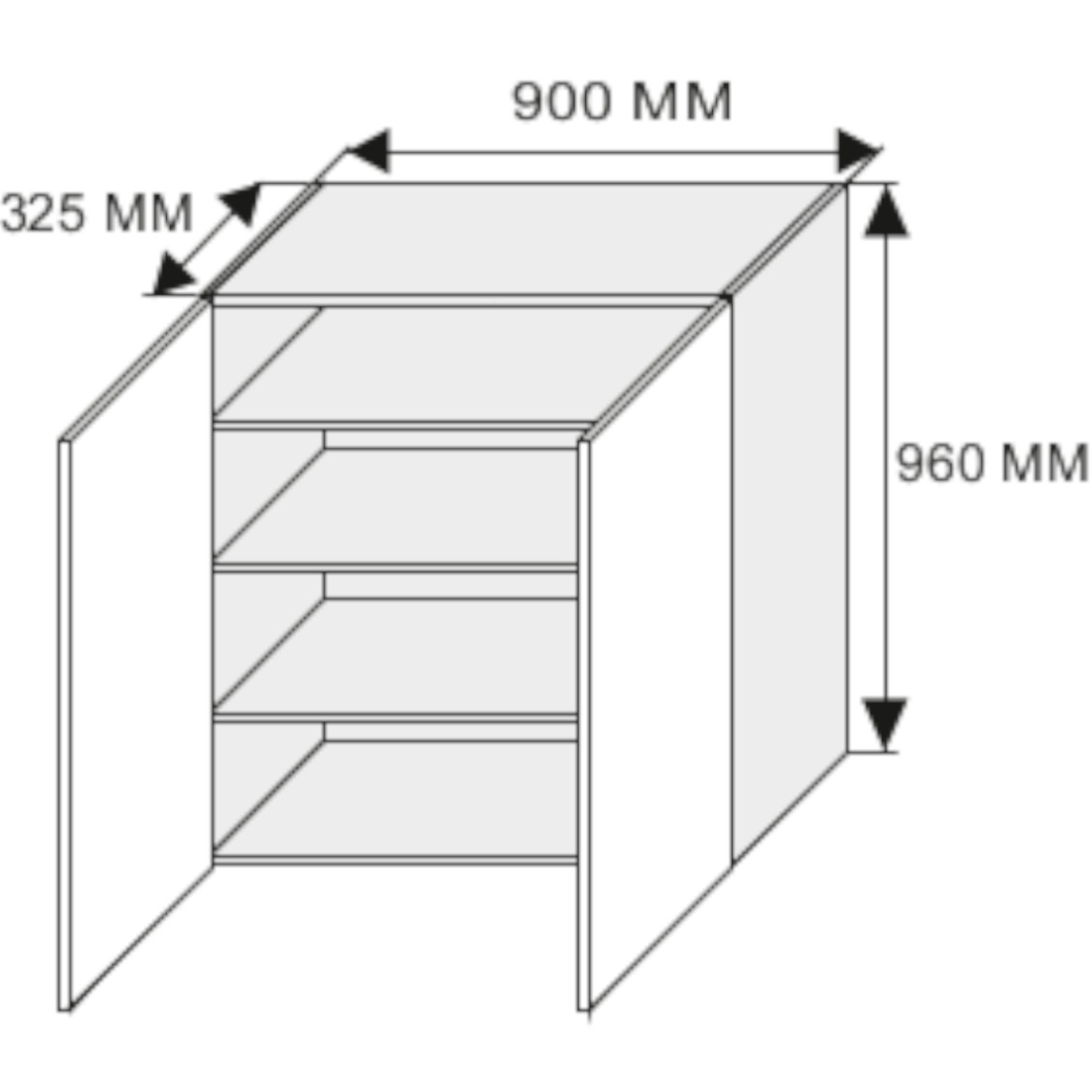 Kuhinjski element Quantum W4 / 90 vanila / braon