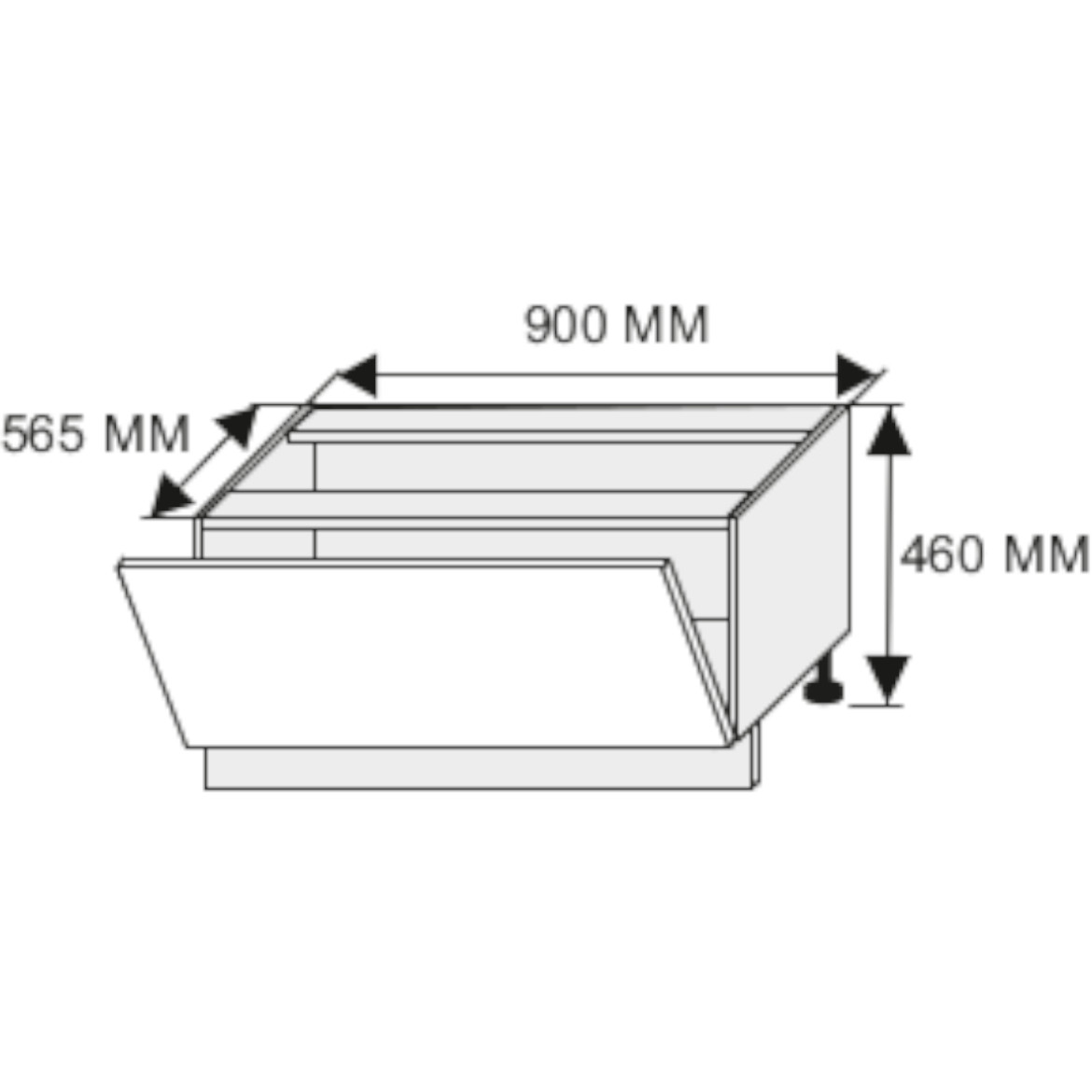 Kuhinjski element Quantum D1K / 90 bež mat / braon