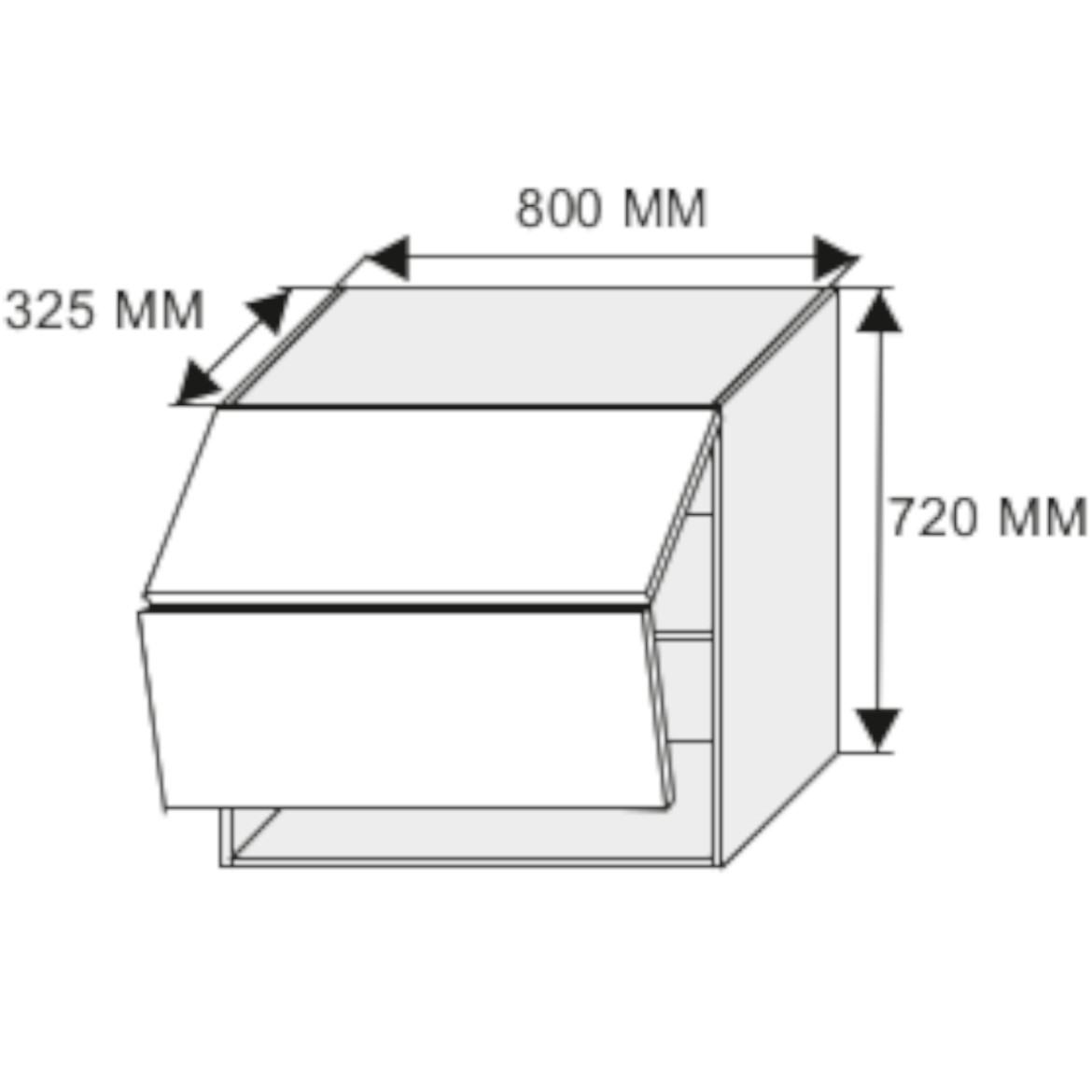 Kuhinjski element Essen siva W8b / 80 AV