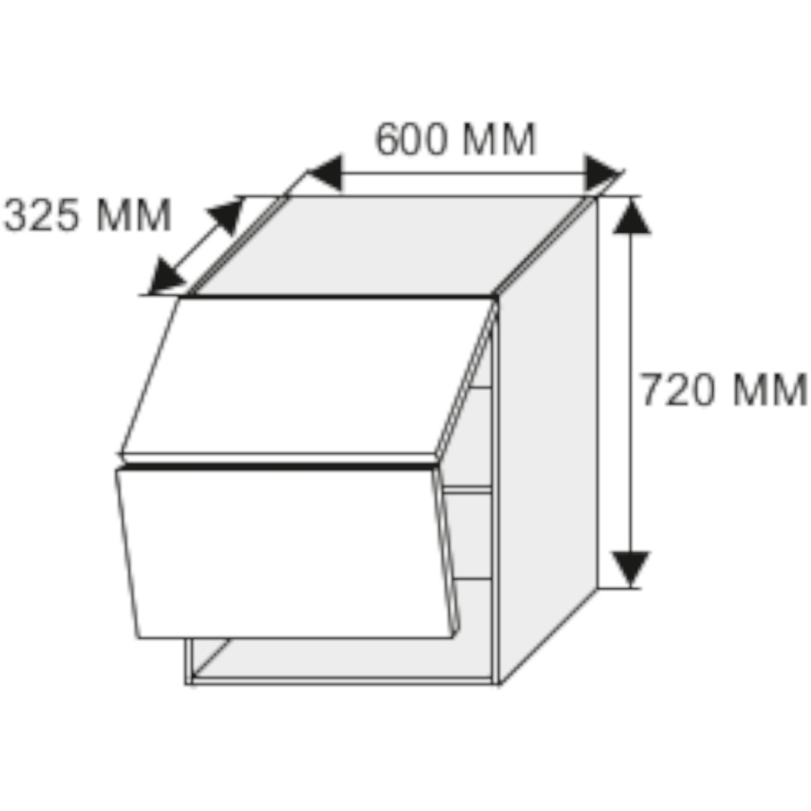 Kuhinjski element Essen siva W8b / 60 AV